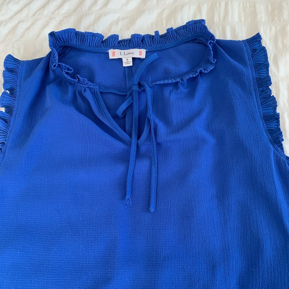 L Love Blue Ruffle Rank - Picture 16 of 16